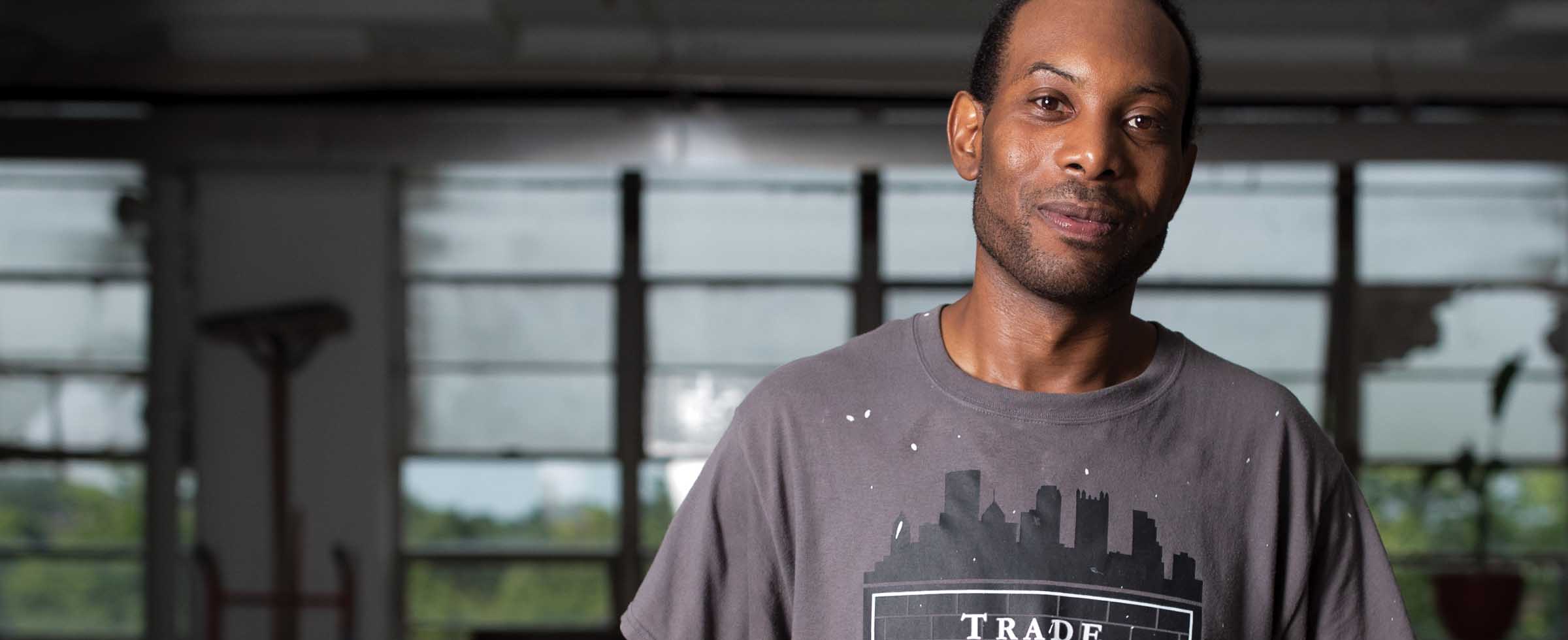 With the masonry skills developed at the Trade Institute, Ronnell Miller is building pizza and bread ovens, which will be sold to earn revenue for the organization’s entrepreneur-in-training program.