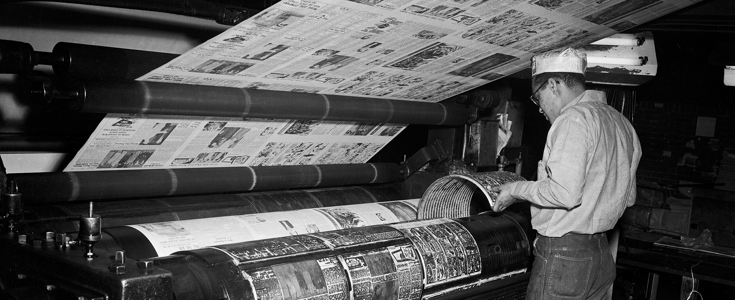 Newspaper Press Operator, 1954. Image by Teenie Harris, CMOA collection.