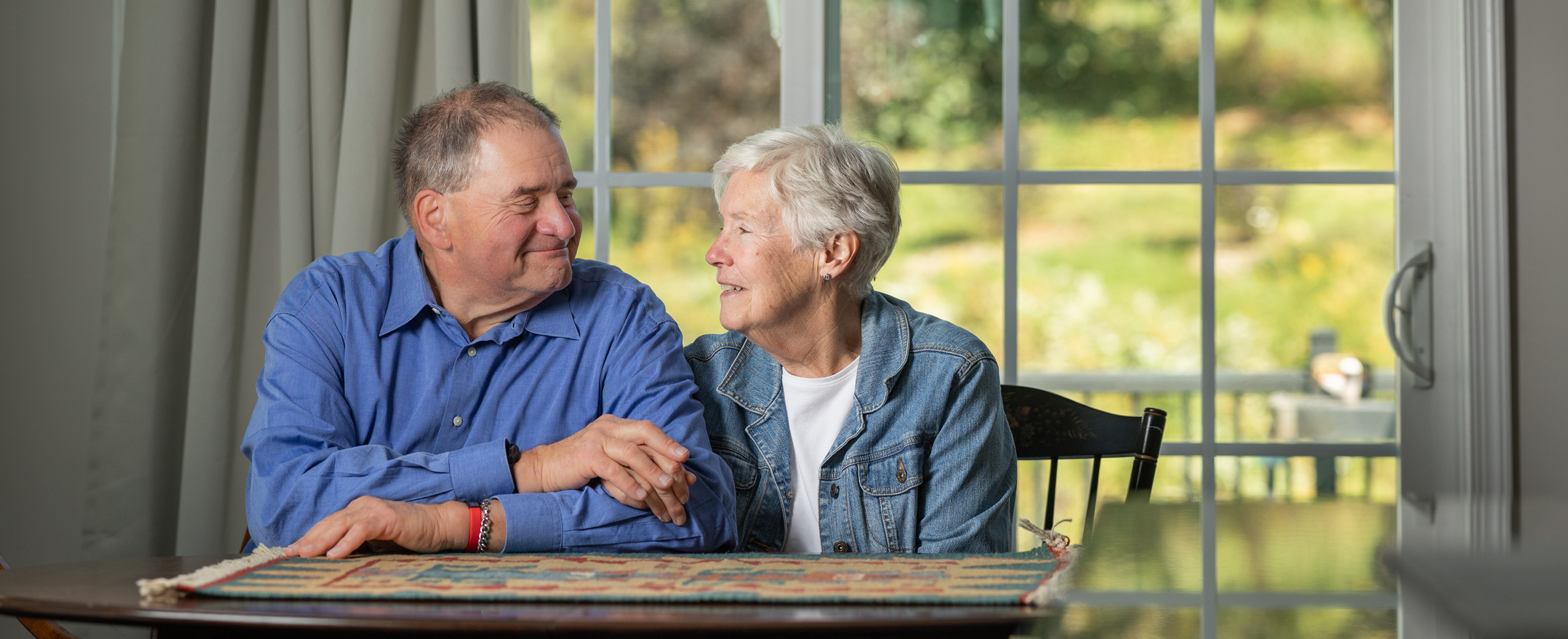 The Wilsons at their home in Evans City.