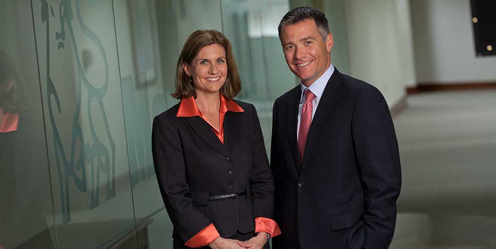 Jennifer Haggerty, senior vice president for wealth management, and Michael Duckworth, managing director of wealth management, at The Duckworth Group of Merrill Lynch assist clients as they navigate growing wealth and a desire to give back to the community.