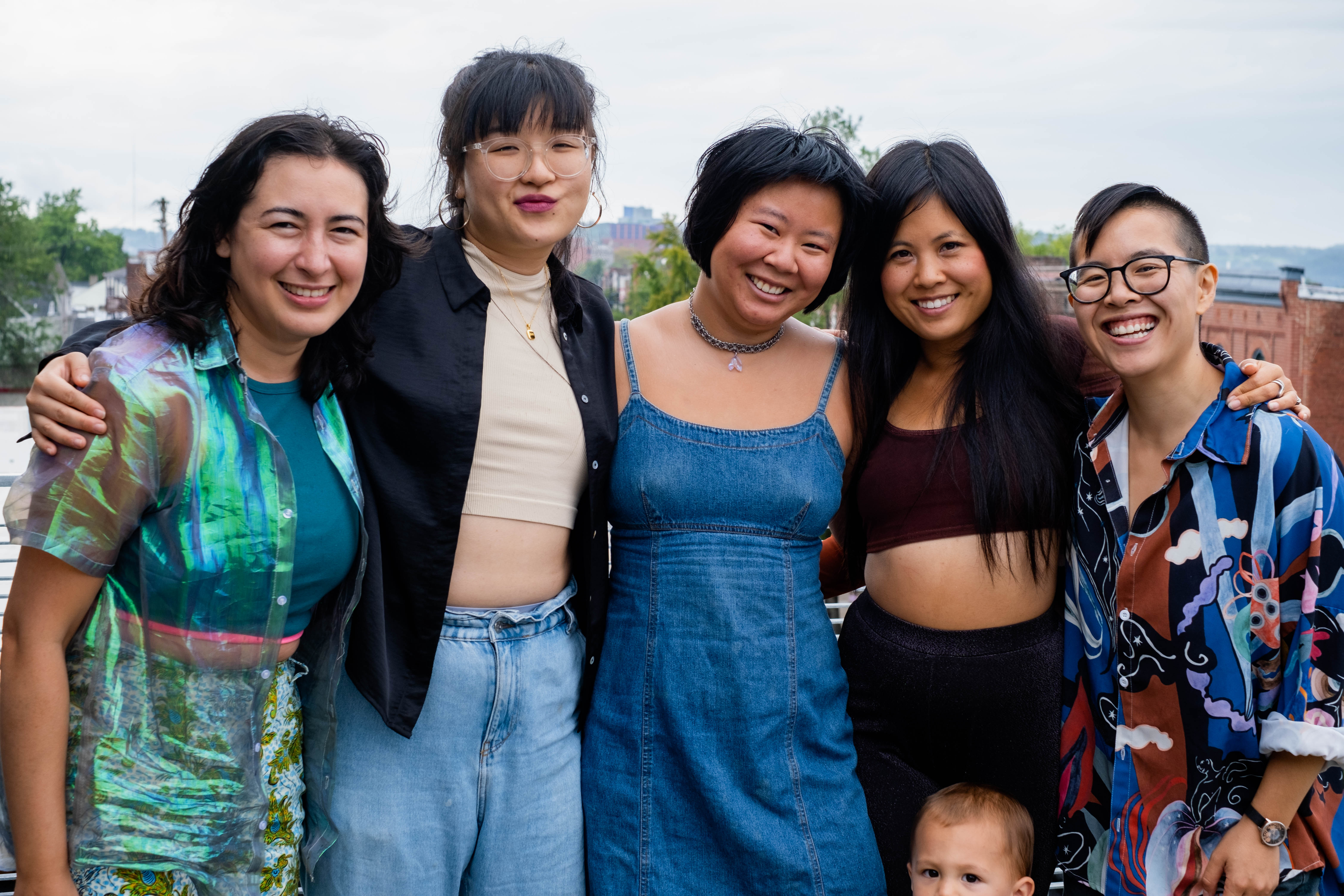 From left to right: Sara Tang, C. Ryu, Elina Zhang, Lena Chen, Bobbie Fan. Photo by Audrey Medrano.