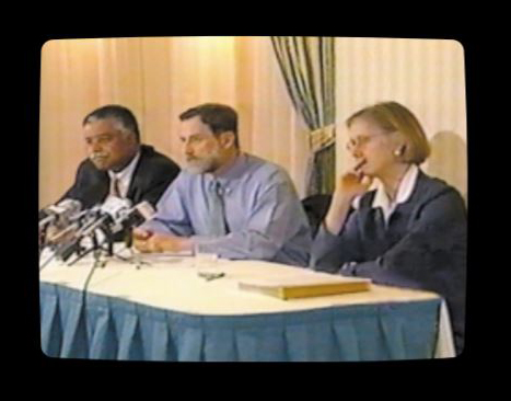 L to R: Bill Trueheart, Maxwell King and Susan Brownlee