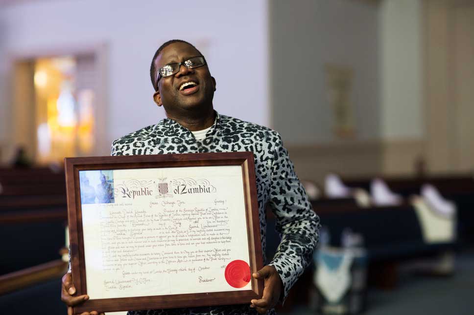 Pastor Isaac C. Jere, originally from Zambia, oversees Pittsburgh Gospel Tabernacle Church. His church works with Afrika Yetu to provide a community for recent refugees and immigrants.