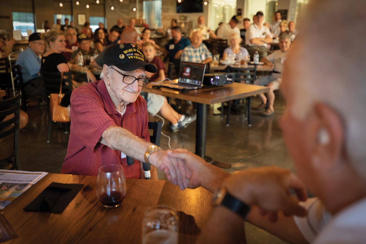 Don Gimiliano, U.S. Army veteran, attends the Veterans Breakfast Club to share his story and spend time with fellow vets.