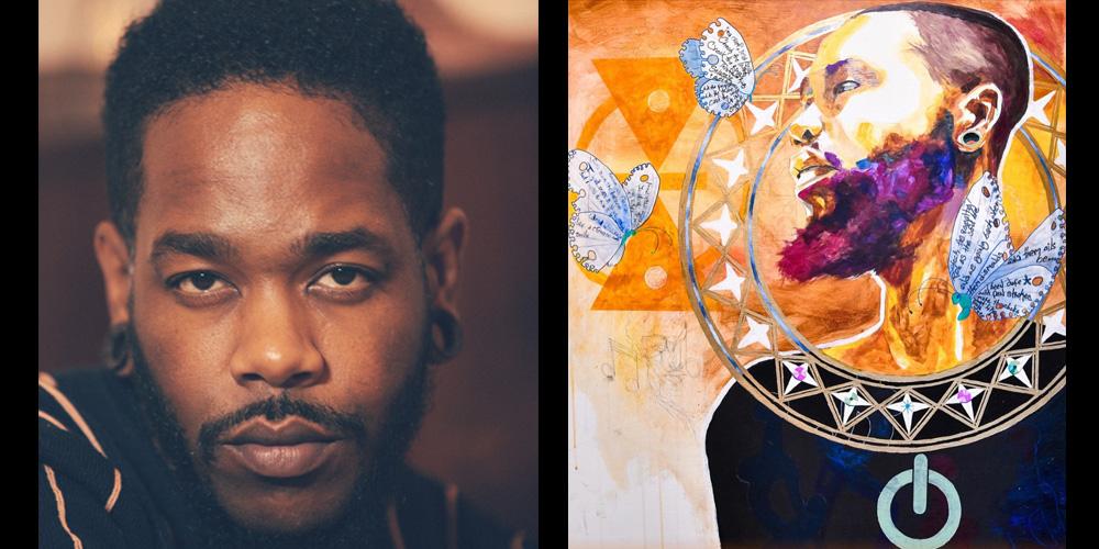 ChaRon Don (left), Cover of "Watching You Watching Me" painted by Natiq Jalil (right).