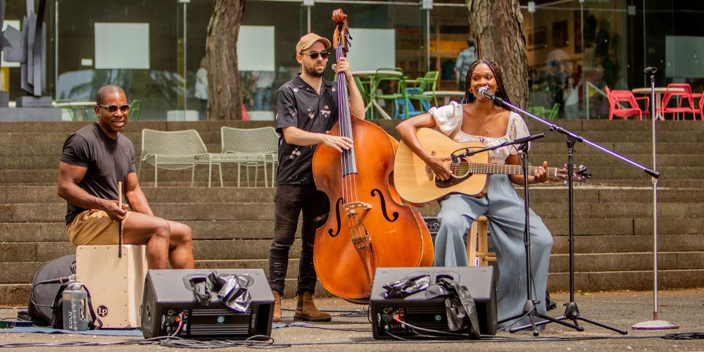 James Johnson III, Anton Defade, Erika Denae J, photo by Beth Barbis.