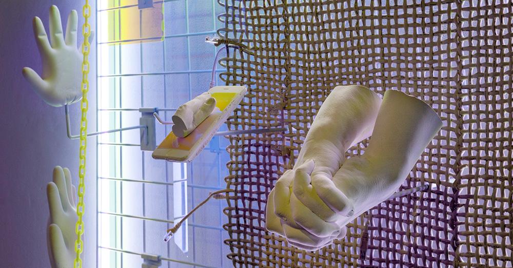 "hello world," 2018, by Kevin Clancy. The artist was one of 15 who received Investing in Professional Artists funding in 2019. He is developing a new body of interdisciplinary work culminating in an October 2019 solo exhibition titled “Utopia or Oblivion” at Bunker Projects gallery in Bloomfield.