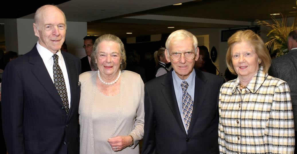 Left to right: Henry Hillman along with Elsie Hillman, Dan Rooney and Patricia Rooney at the 2004 American Ireland Fund dinner where Elsie was honored.